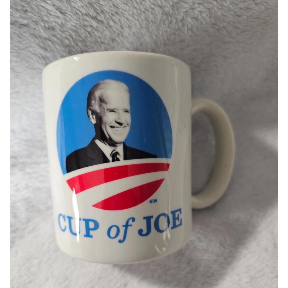 Unbranded Coffee Mug Cup Of Joe Biden USA 46th President White 4" Novelty Humor